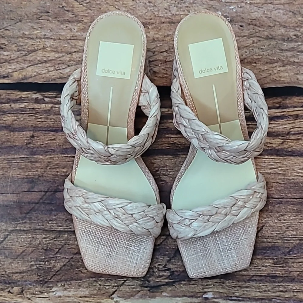Dolce Vita Paily Raffia Heels - Picture 4 of 12